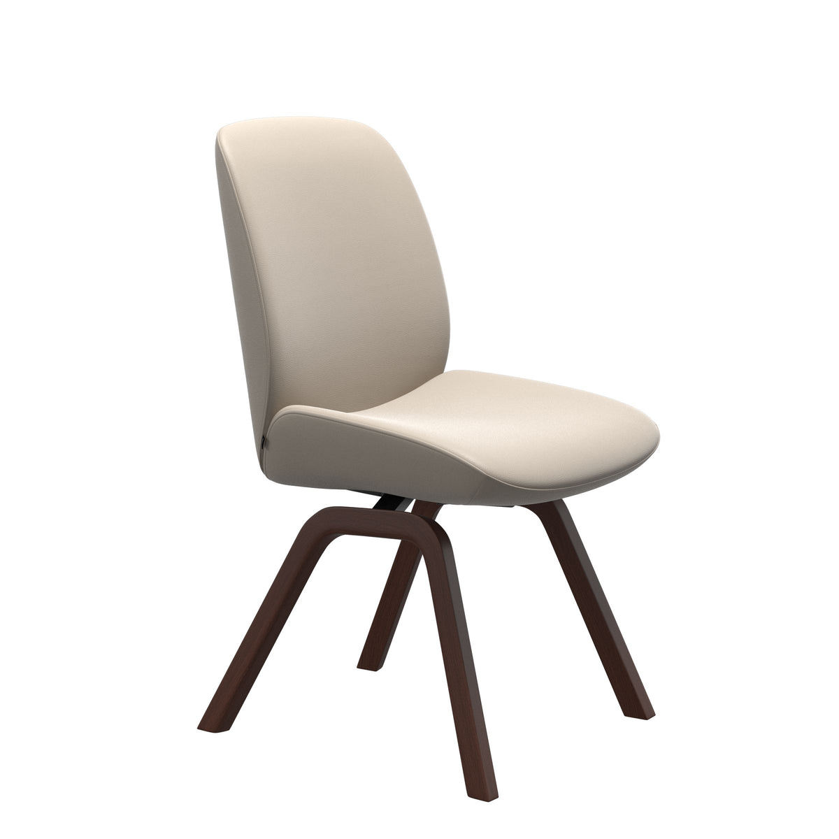 Bay Low Back Dining Chair - Paloma Fog - Walnut - Armless