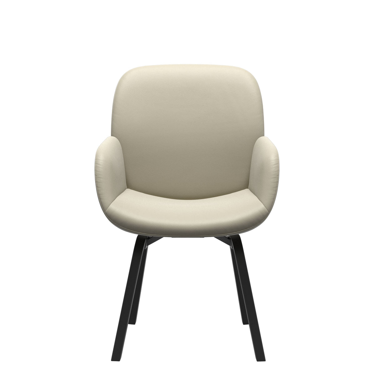 Bay Low Back Dining Chair - Paloma Light Grey - Black - Armchair