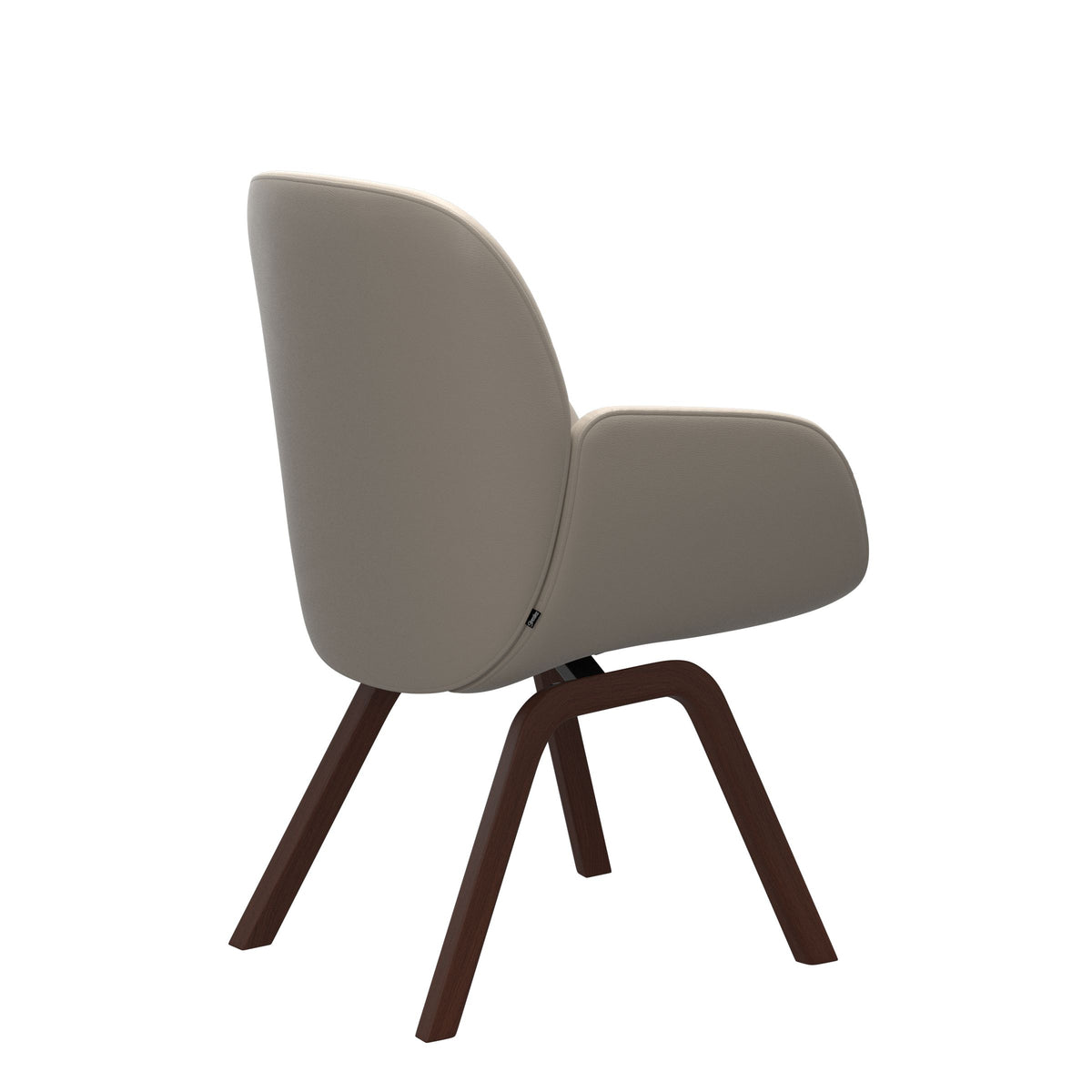 Bay Low Back Dining Chair - Paloma Fog - Walnut - Armchair