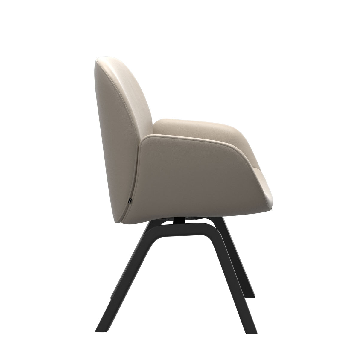 Bay Low Back Dining Chair - Paloma Fog - Black - Armchair