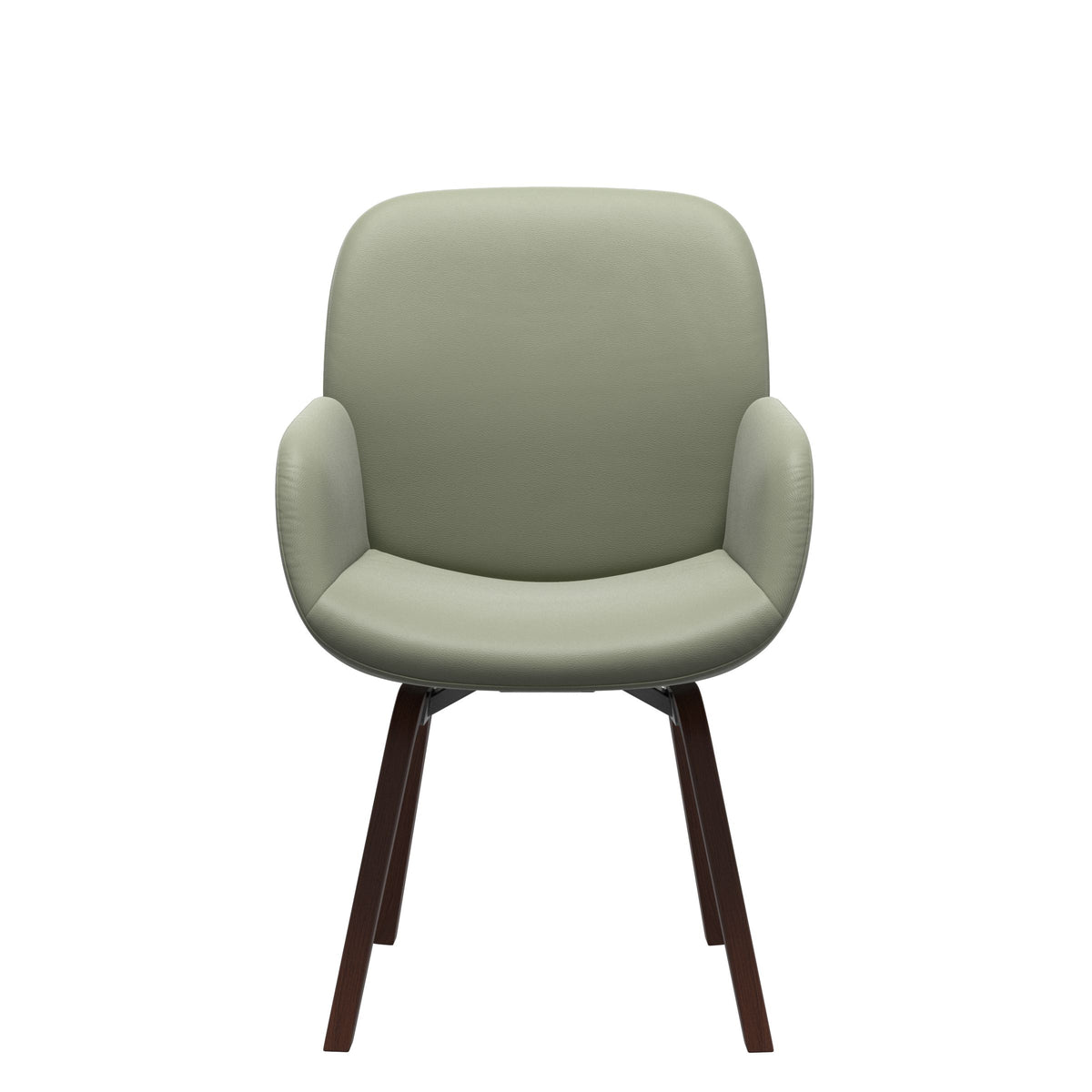 Bay Low Back Dining Chair - Paloma Shadow Green - Walnut - Armchair
