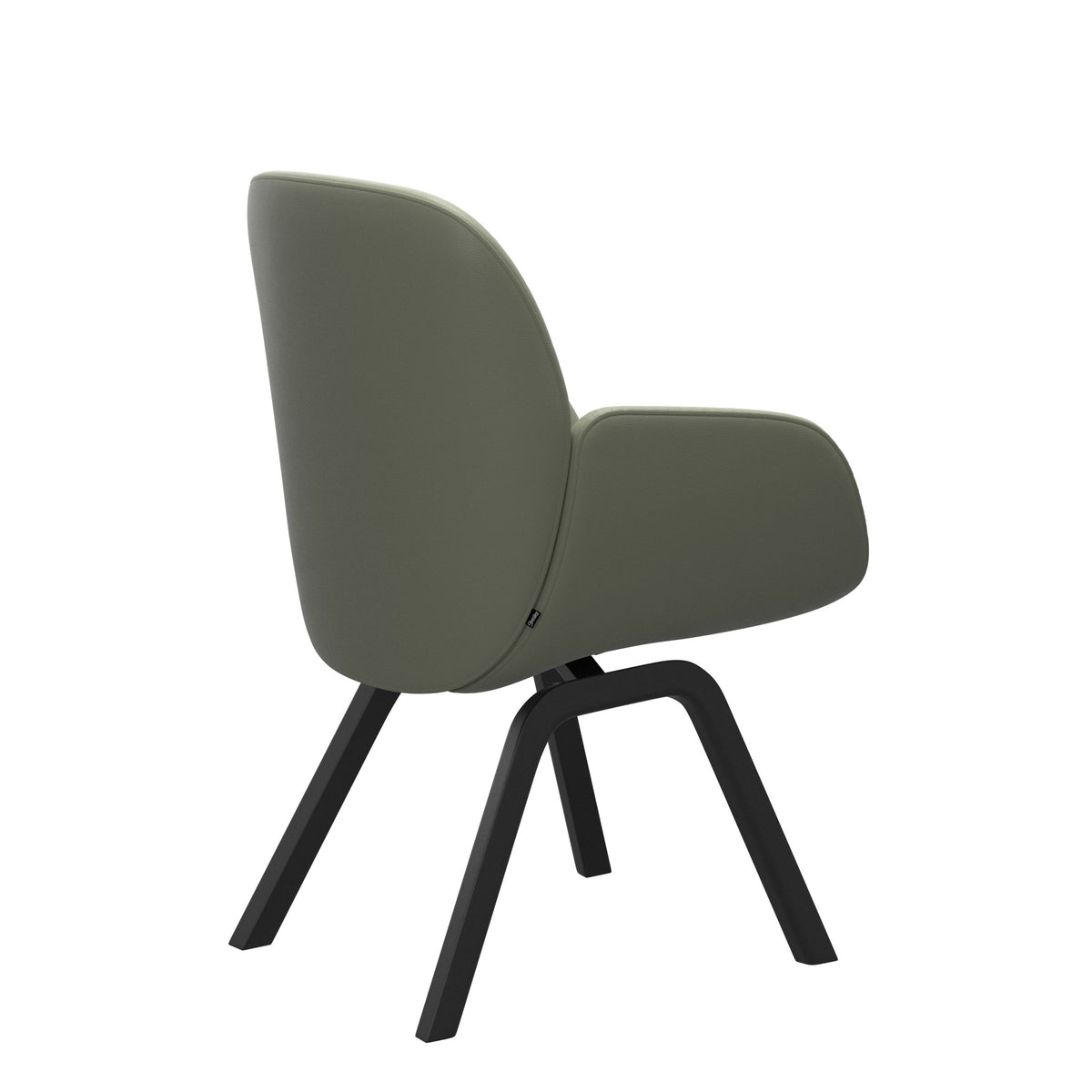 Bay Low Back Dining Chair - Paloma Shadow Green - Black - Armchair