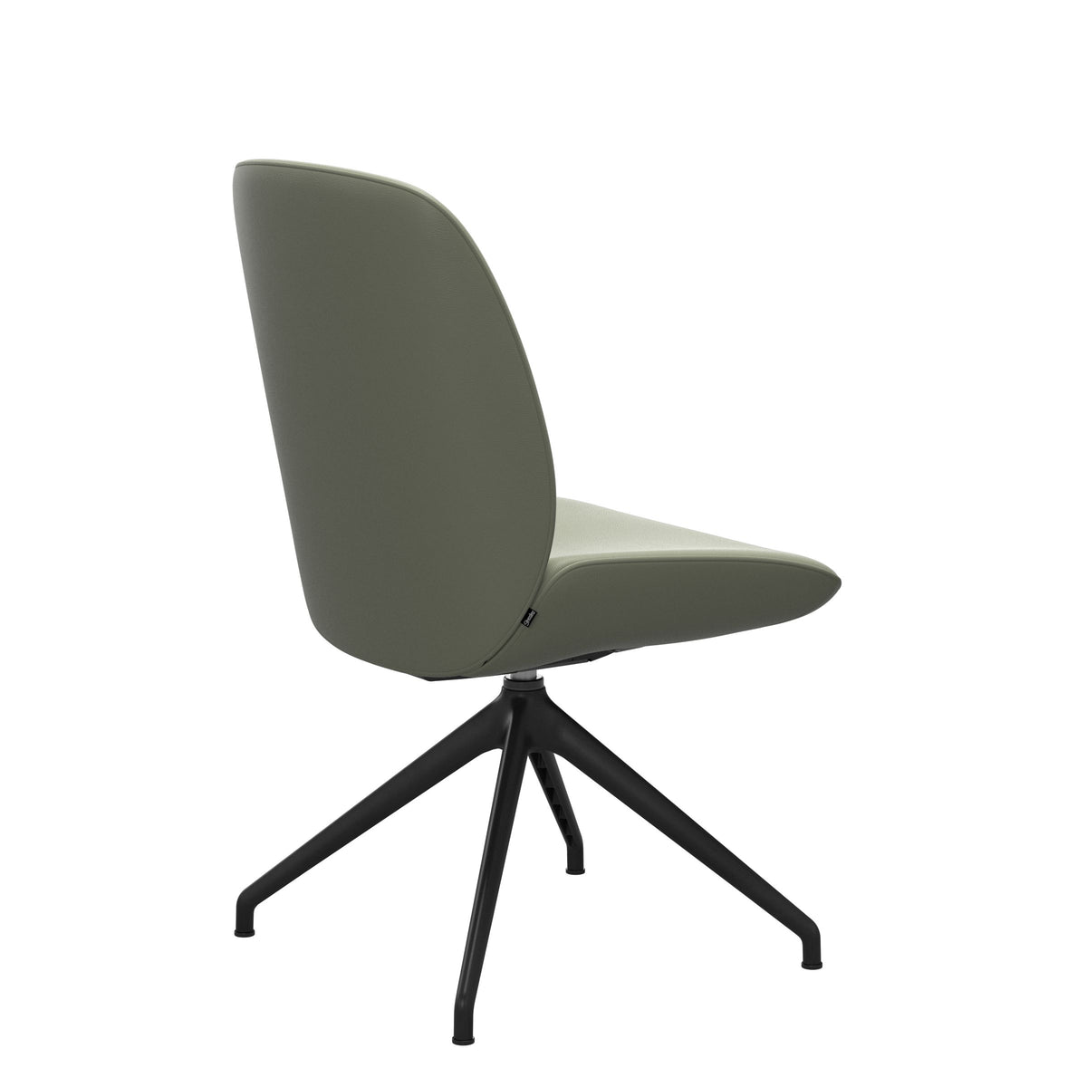 Bay Low Back Dining Chair - Paloma Shadow Green - Matte Black - Armless