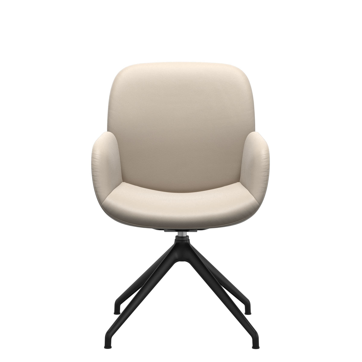 Bay Low Back Dining Chair - Paloma Fog - Matte Black - Armchair