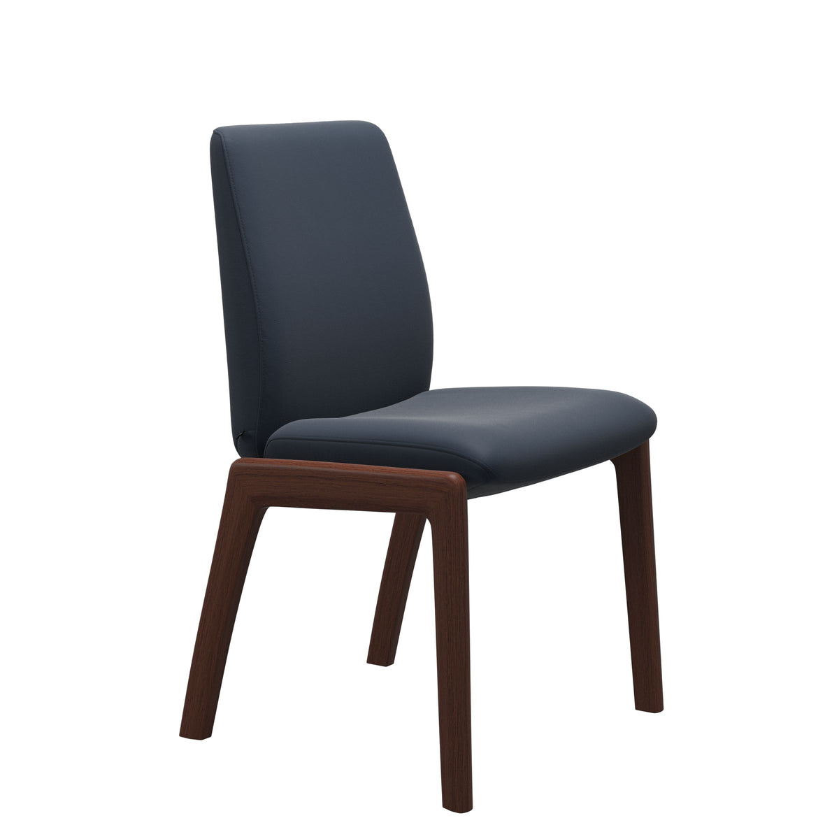 Laurel LB D100 - Paloma Oxford Blue - Walnut - Armless