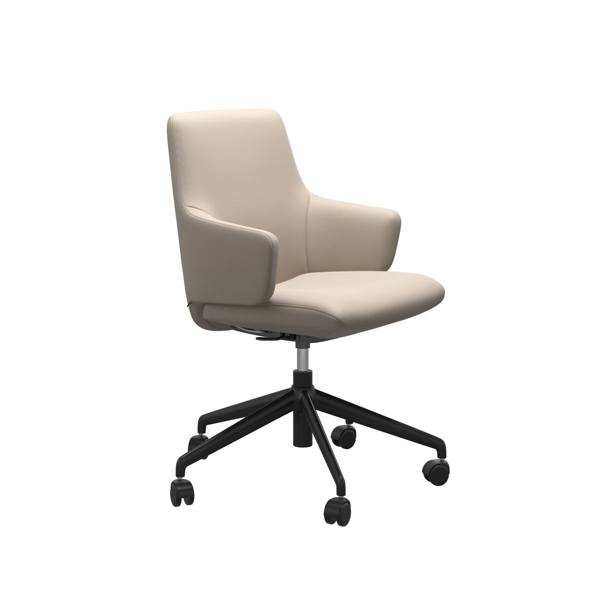 Laurel Home Office - Paloma Fog - Low Back - Armchair