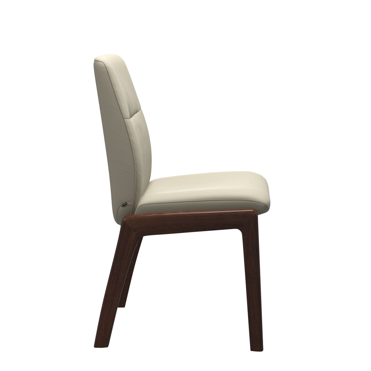 Mint Low Back Dining Chair - Paloma Light Grey - Brown - Armless