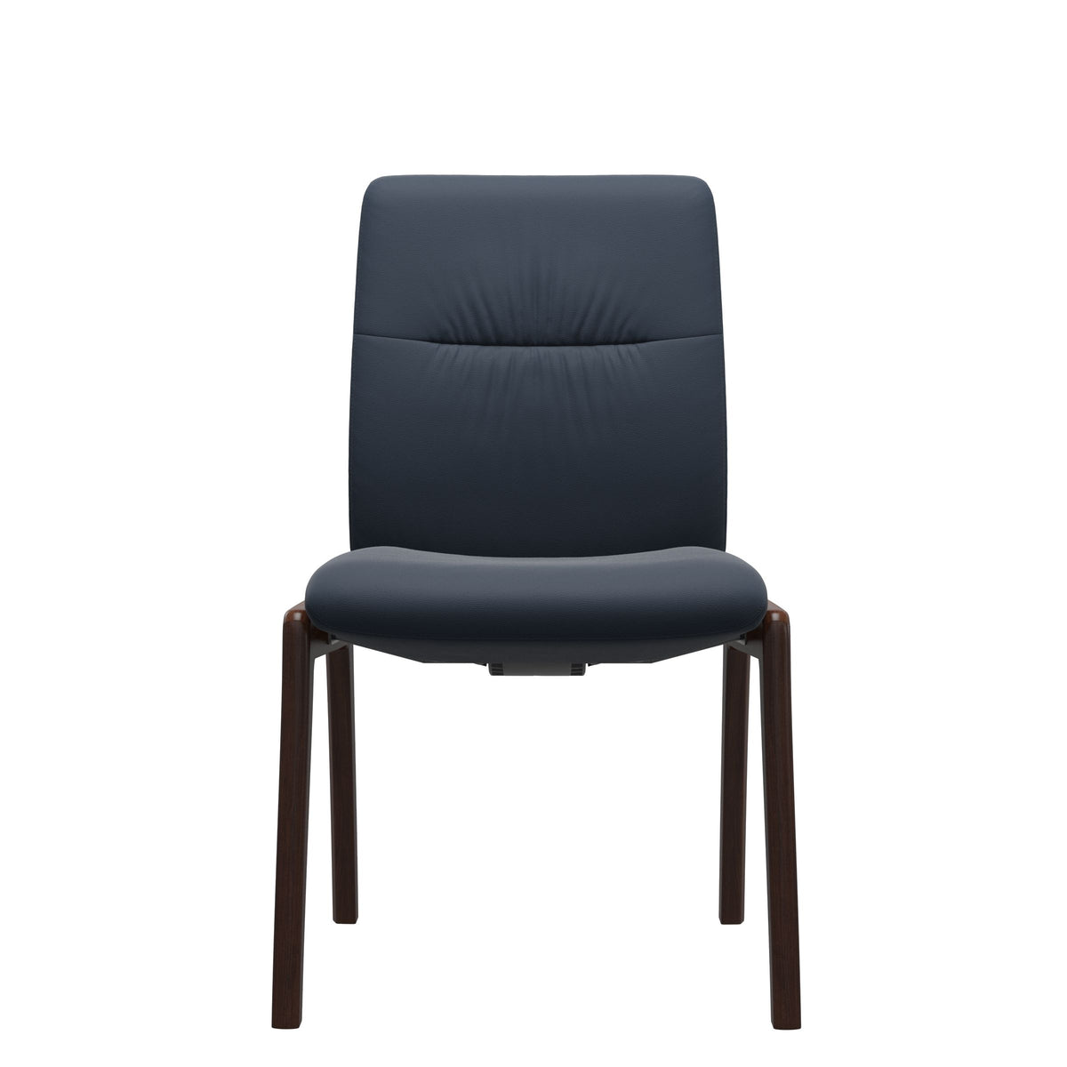 Mint Low Back Dining Chair - Paloma Oxford Blue - Brown - Armless