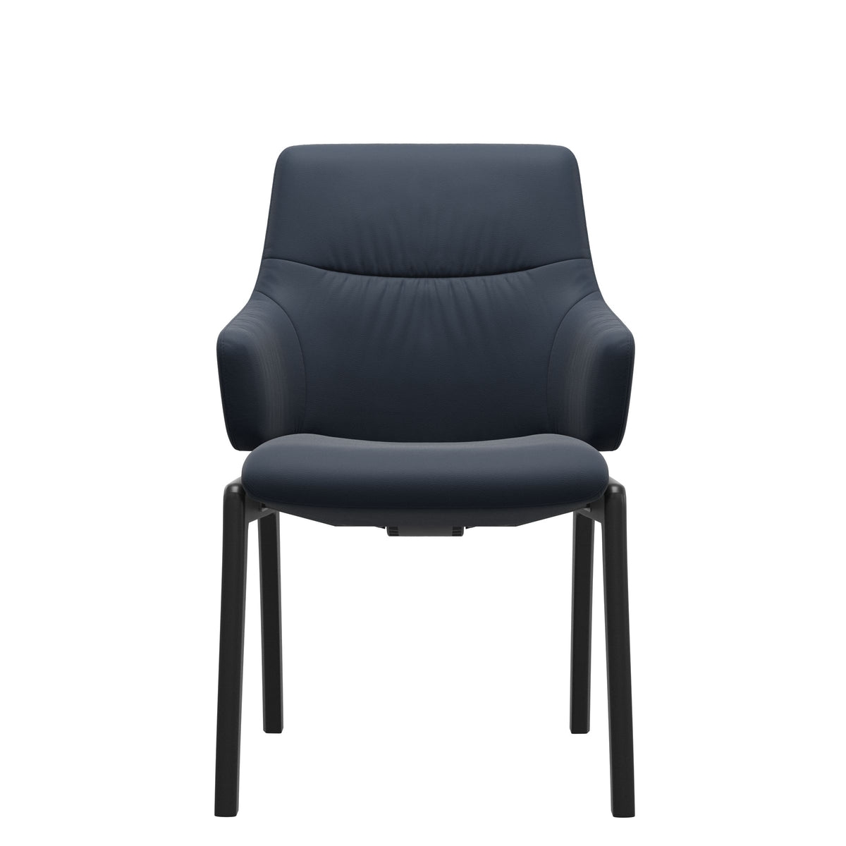 Mint Low Back Dining Chair - Paloma Oxford Blue - Black - Armchair