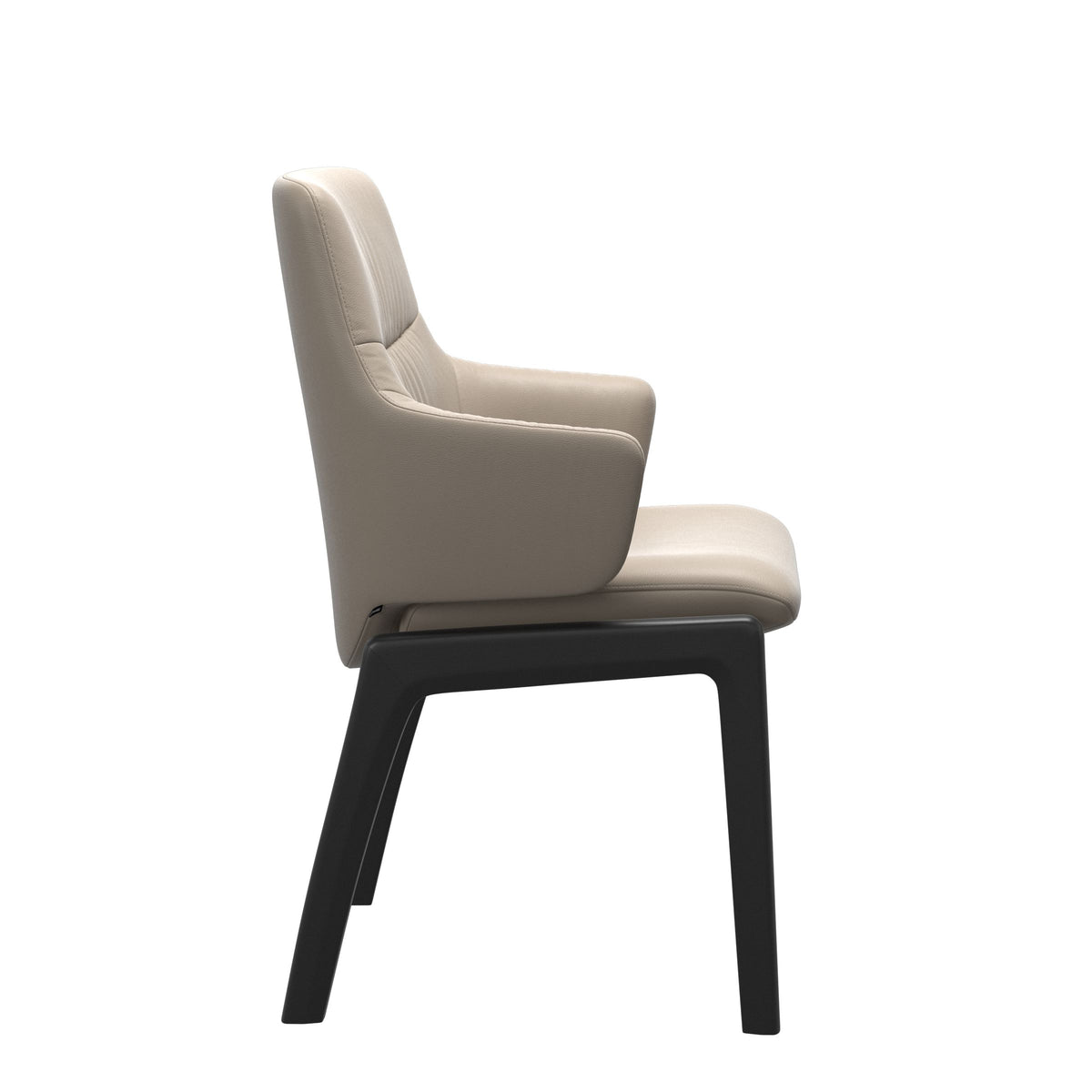 Mint Low Back Dining Chair - Paloma Mushroom - Black - Armchair