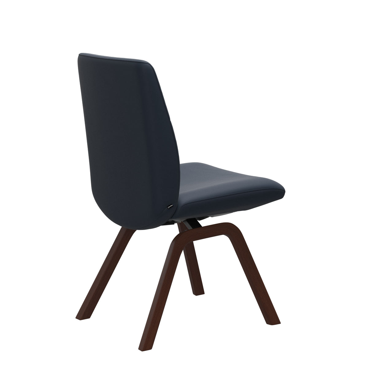Mint Low Back Dining Chair - Paloma Oxford Blue - Walnut - Armless