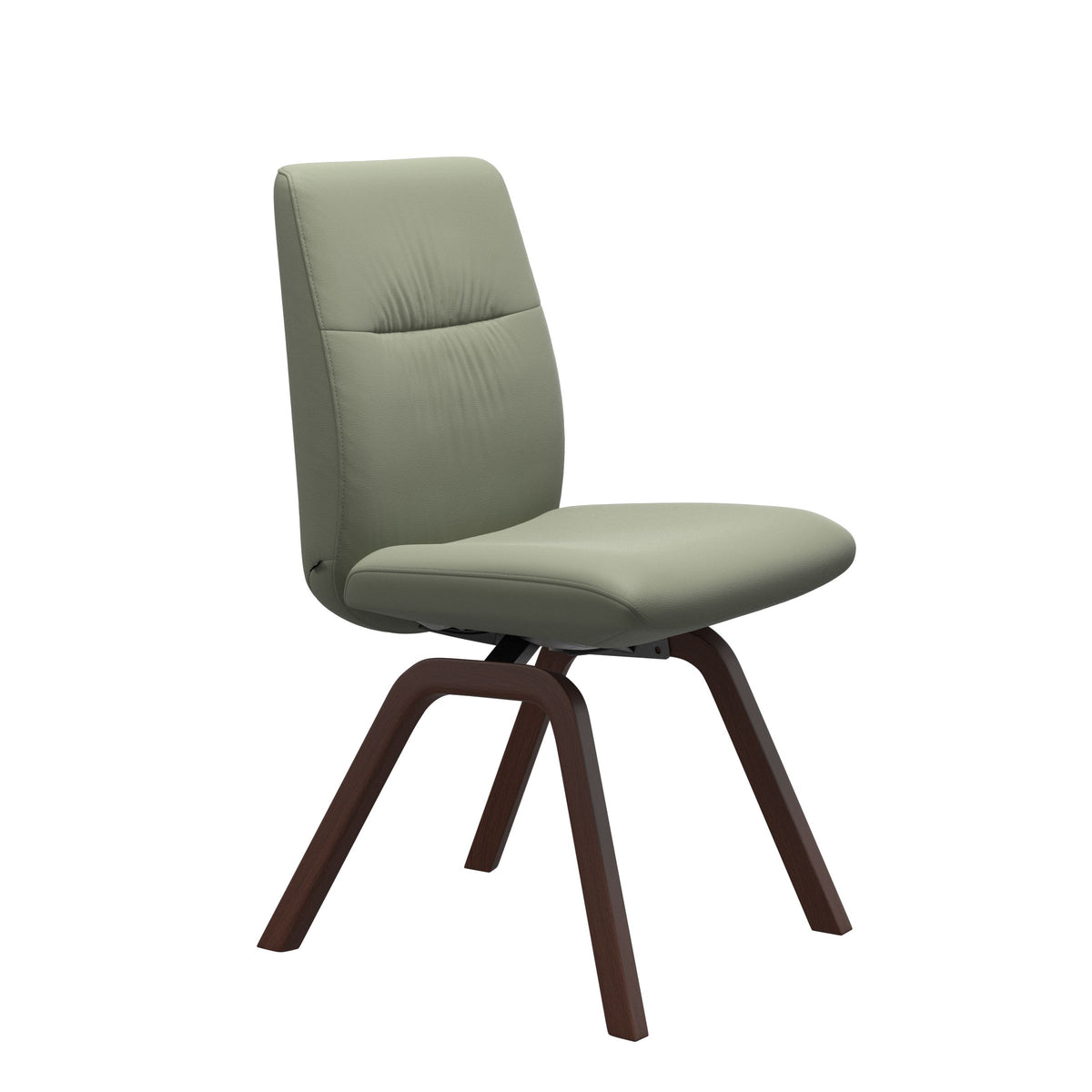 Mint Low Back Dining Chair - Paloma Shadow Green - Walnut - Armless