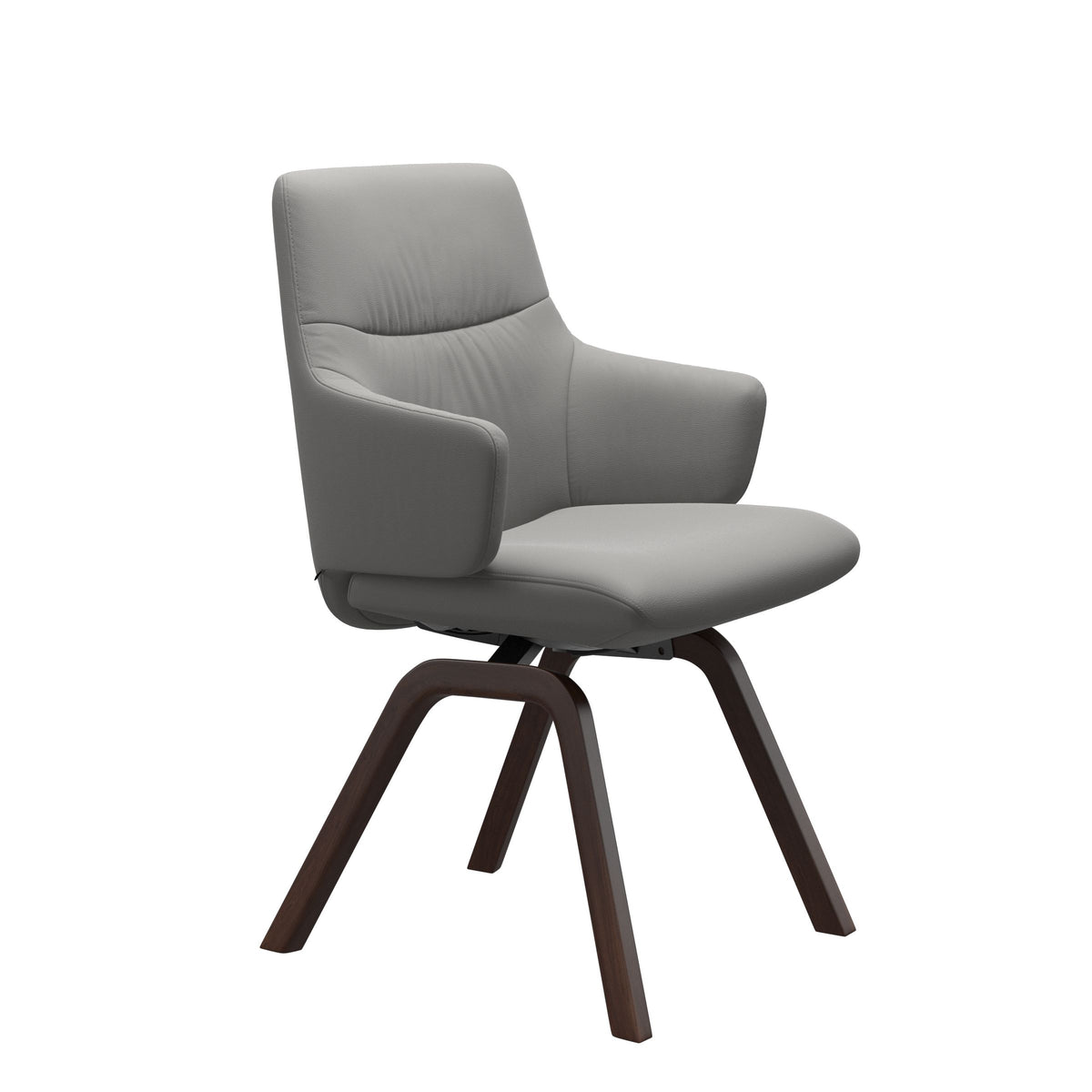 Mint Low Back Dining Chair - Paloma Silver Grey - Brown - Armchair