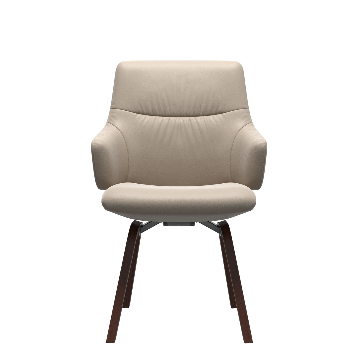 Mint Low Back Dining Chair - Paloma Mushroom - Walnut - Armchair