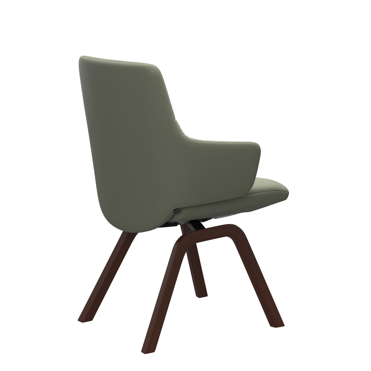 Mint Low Back Dining Chair - Paloma Shadow Green - Walnut - Armchair