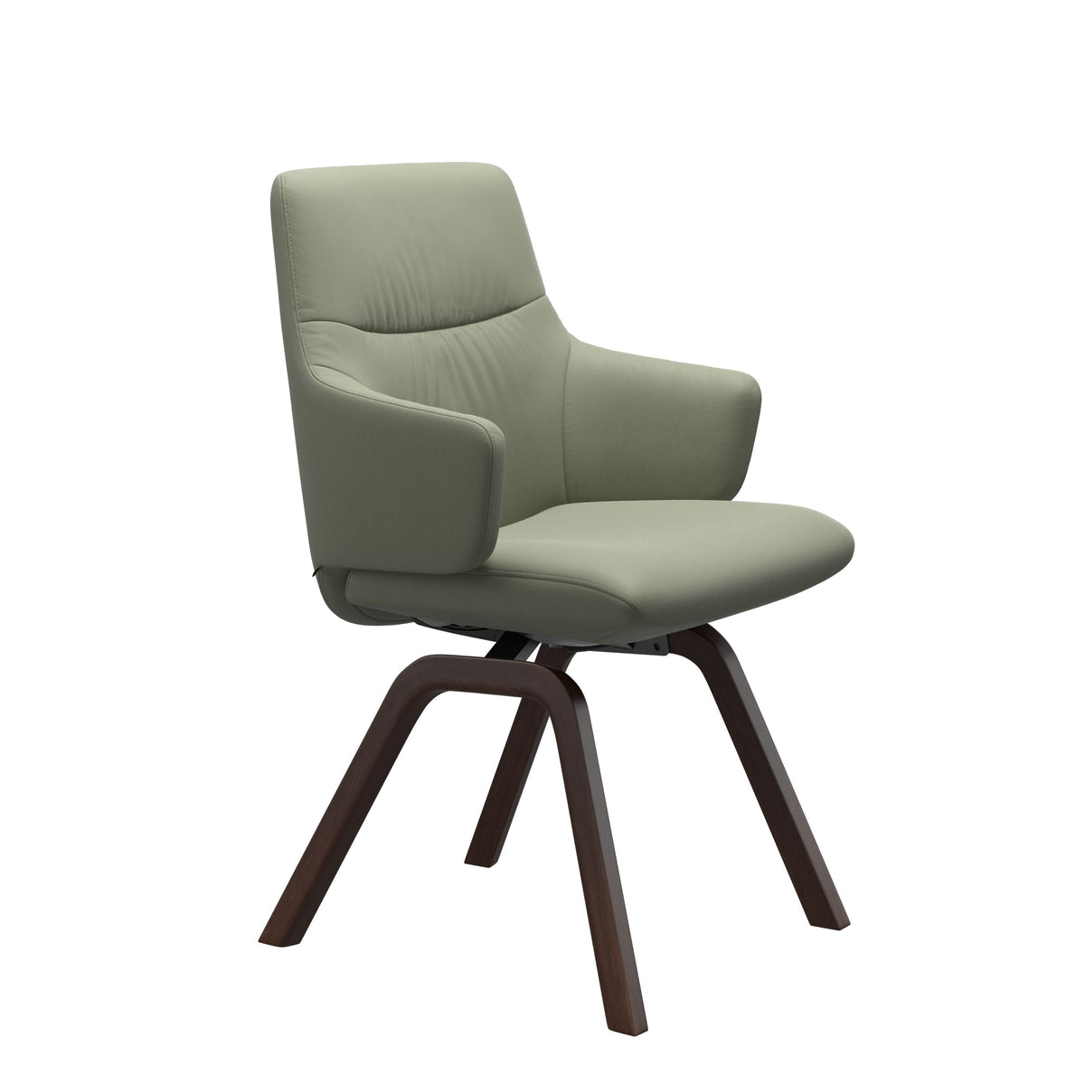 Mint Low Back Dining Chair - Paloma Shadow Green - Brown - Armchair