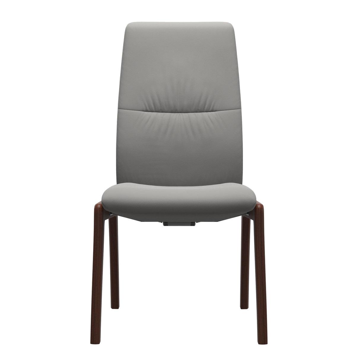 Mint High Back Dining Chair - Paloma Silver Grey - Walnut Wood - D100 Armless