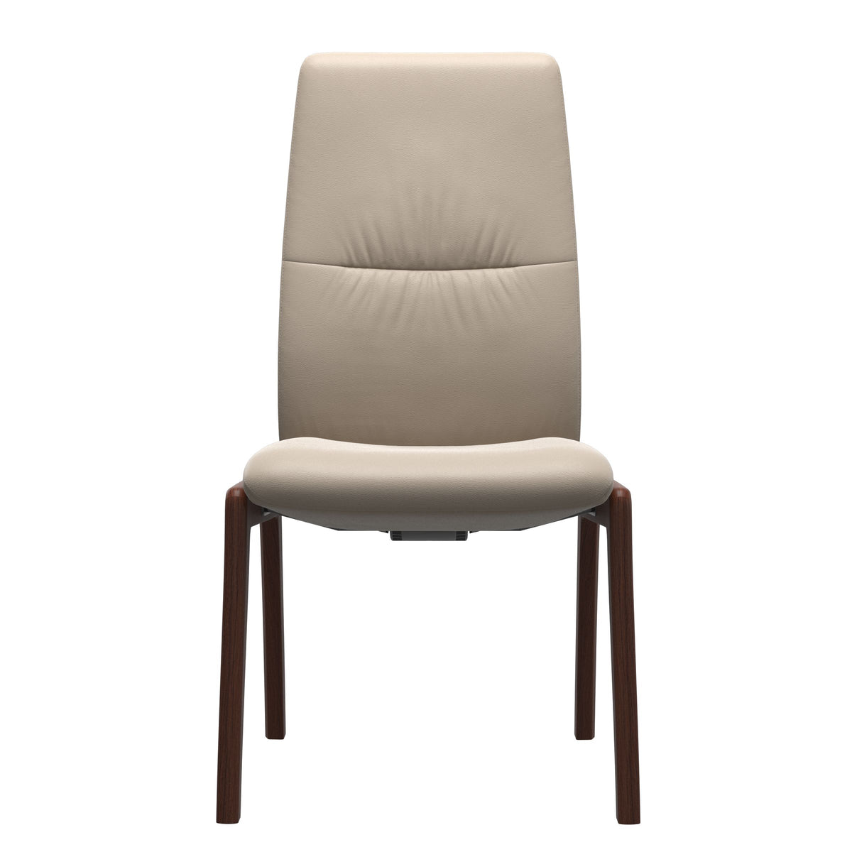 Mint High Back Dining Chair - Paloma Mushroom - Walnut Wood - D100 Armless