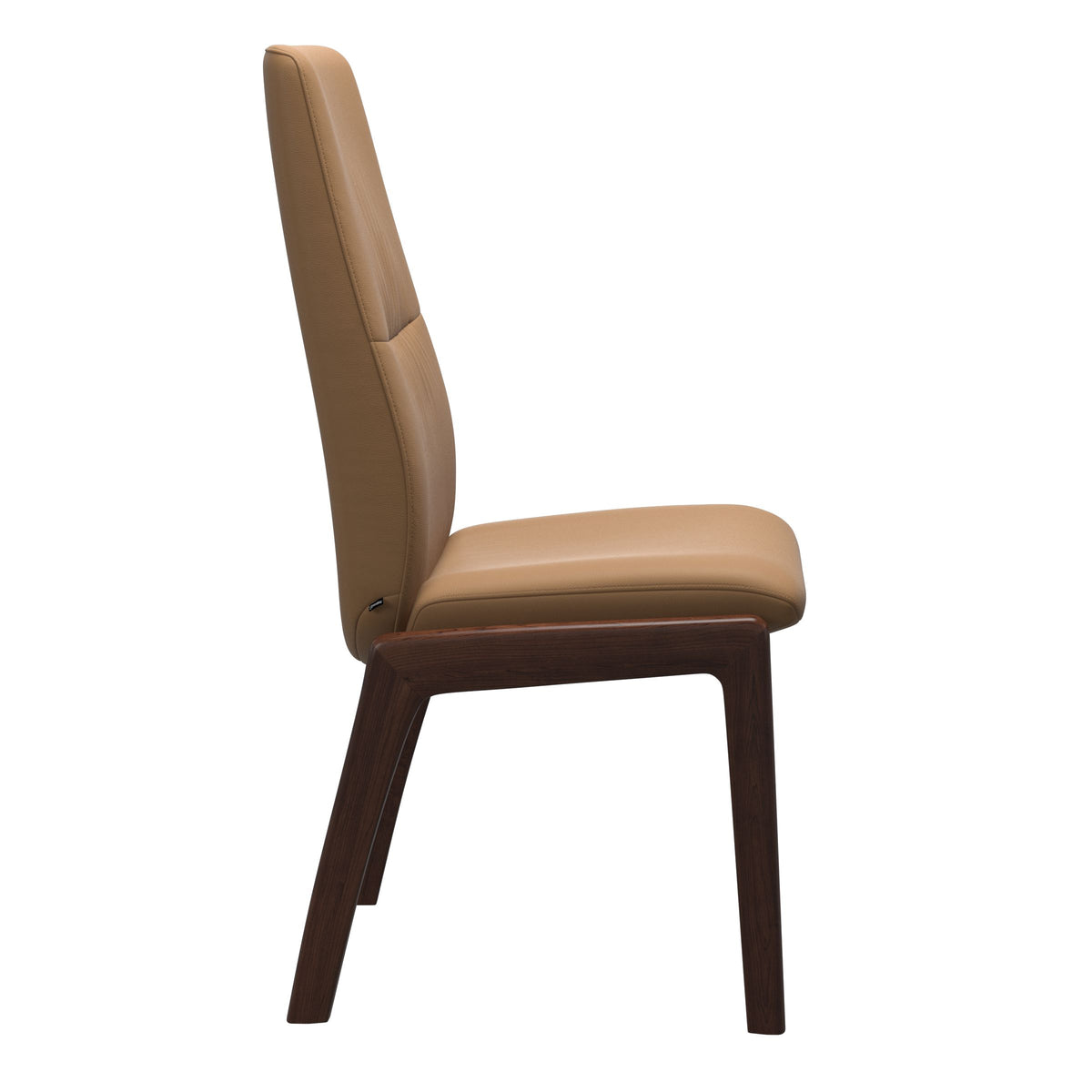 Mint High Back Dining Chair - Paloma Taupe - Brown Wood - D100 Armless