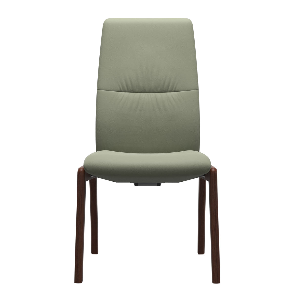 Mint High Back Dining Chair - Paloma Shadow Green - Walnut Wood - D100 Armless