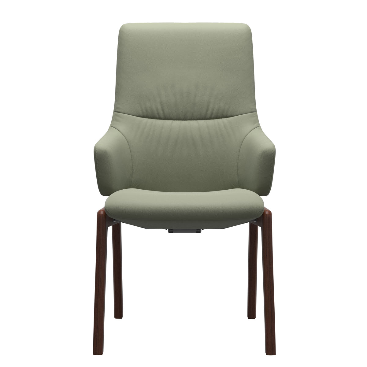 Mint High Back Dining Chair - Paloma Shadow Green - Walnut Wood - D100 Armchair