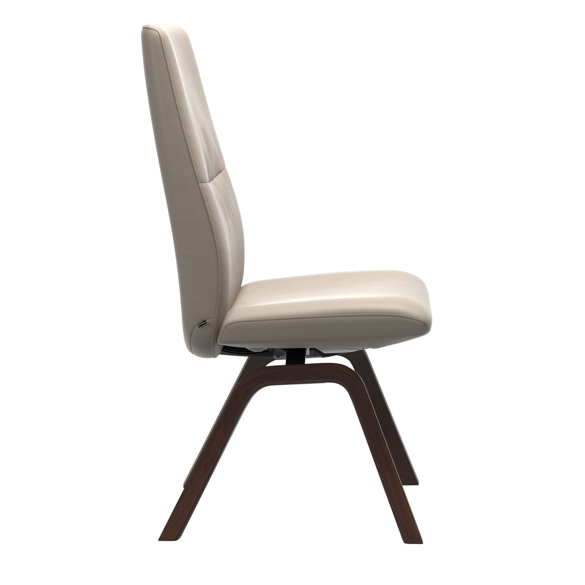 Mint High Back Dining Chair - Paloma Mushroom - Brown Wood - Armless