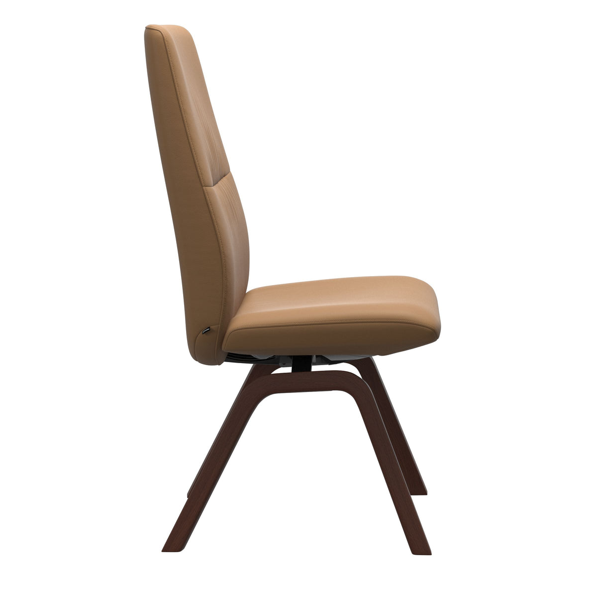 Mint High Back Dining Chair - Paloma Taupe - Walnut Wood - Armless