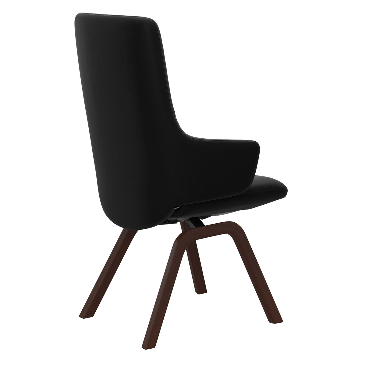 Mint High Back Dining Chair - Paloma Black - Walnut Wood - Armchair