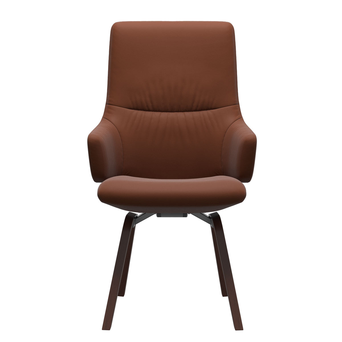 Mint High Back Dining Chair - Paloma Copper - Walnut Wood - Armchair