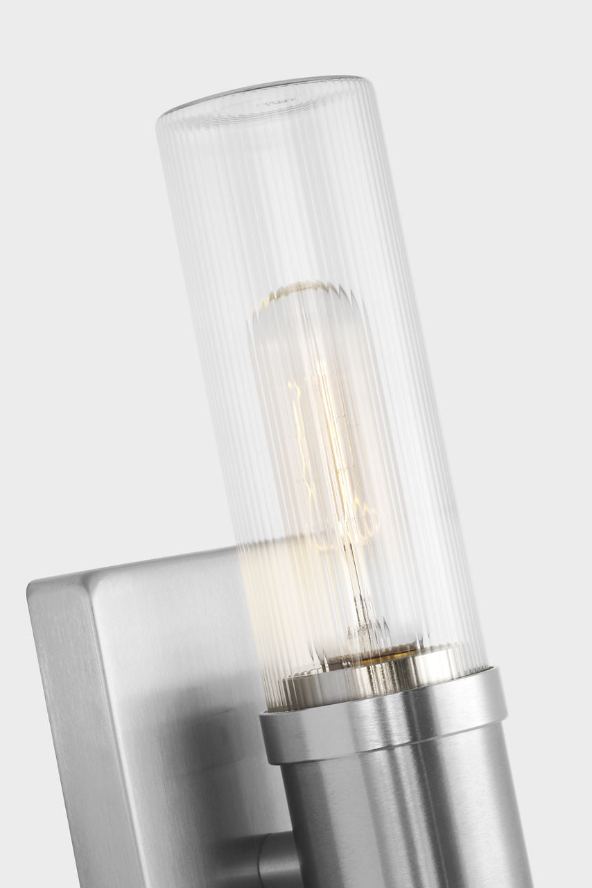 Keaton 16" Bath Sconce — Clear Fluted