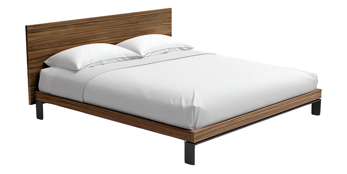 Smoked Walnut with Black Legs | Mobican Bora Bed | Valley Ridge Furniture