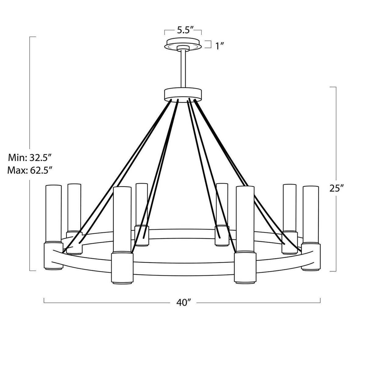 Dixon Eight Light Chandelier