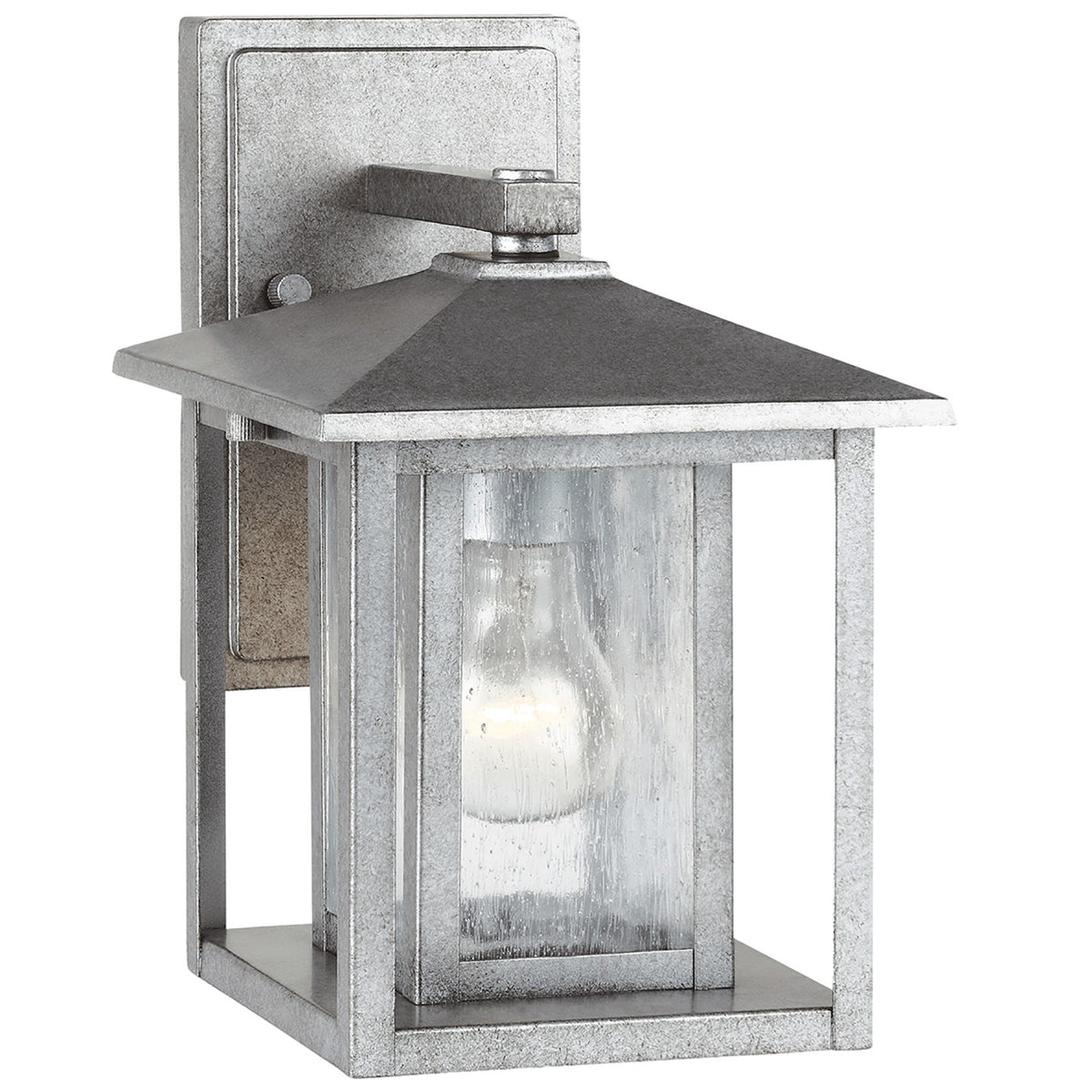 Hunnington 11" Lantern — Clear Seeded, A19