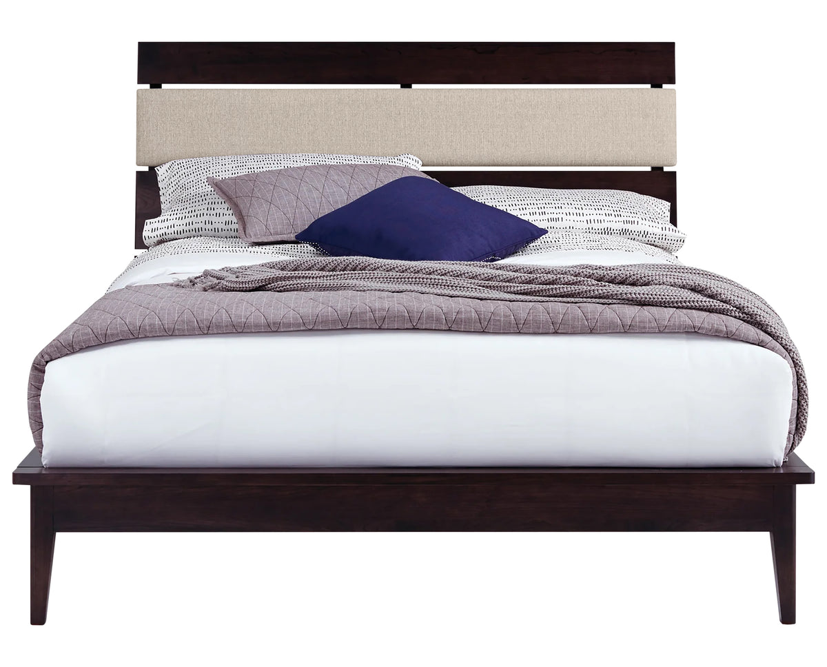 West Bros Camber Complete Bed in 92 Graphite with the Dean 061 headboard, front view