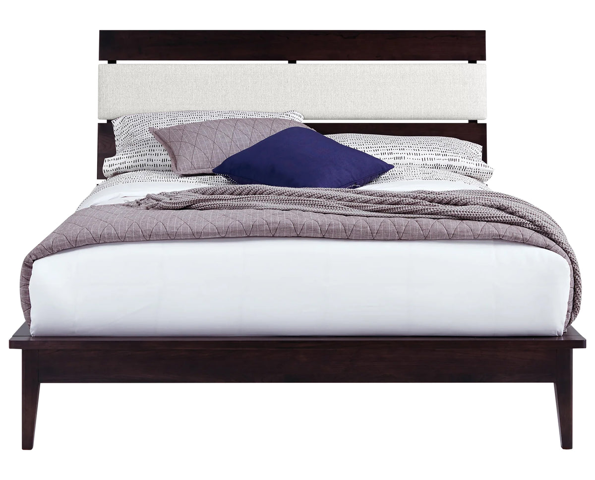 West Bros Camber Complete Bed in 92 Graphite with the Wonderful 010 headboard, front view