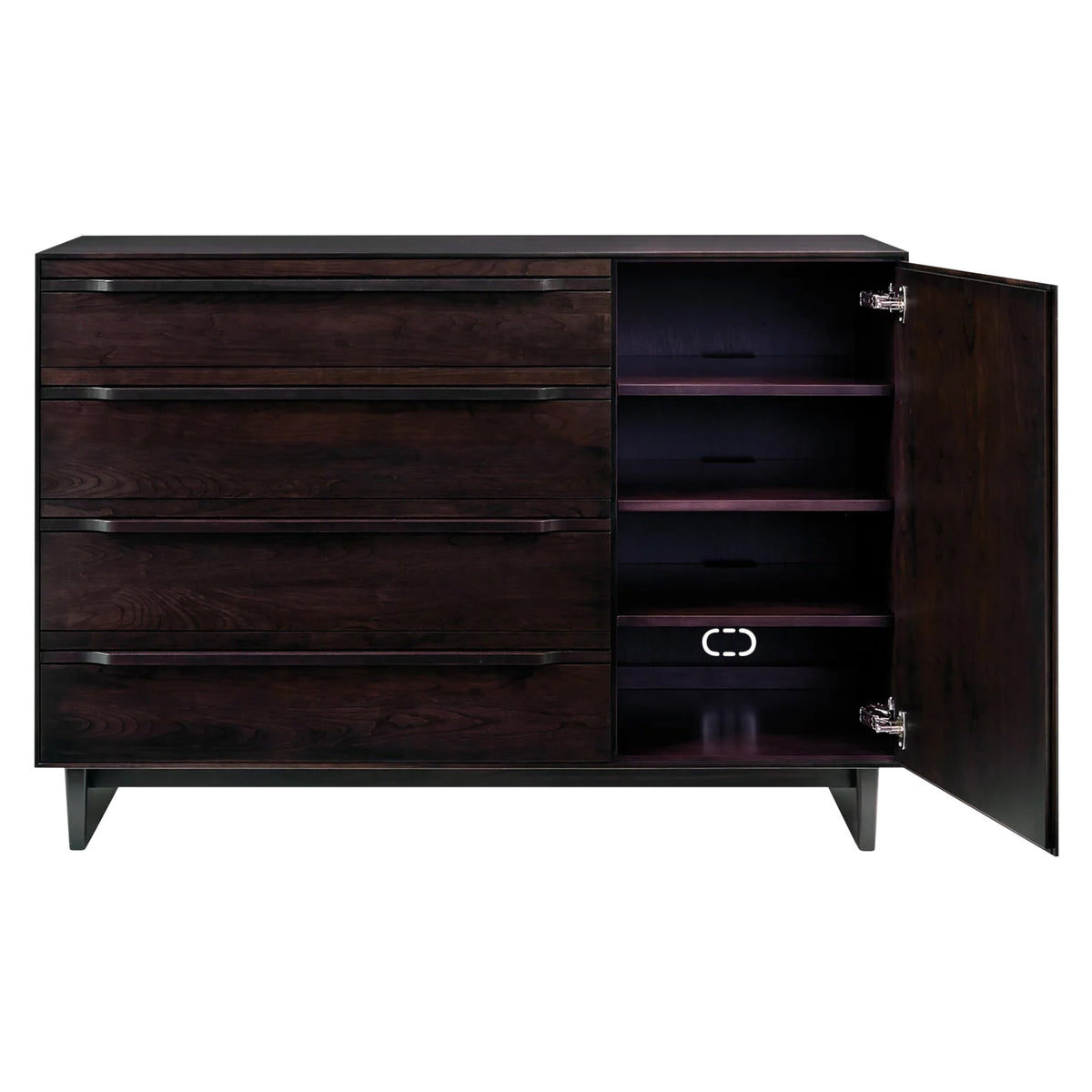 West Bros Camber Door Dresser in 92 Graphite, on white