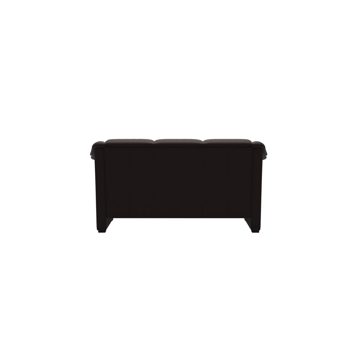 Stressless Oslo 2-Seater Sofa with Wood in Paloma Chocolate, Grey, rear three-quarter view