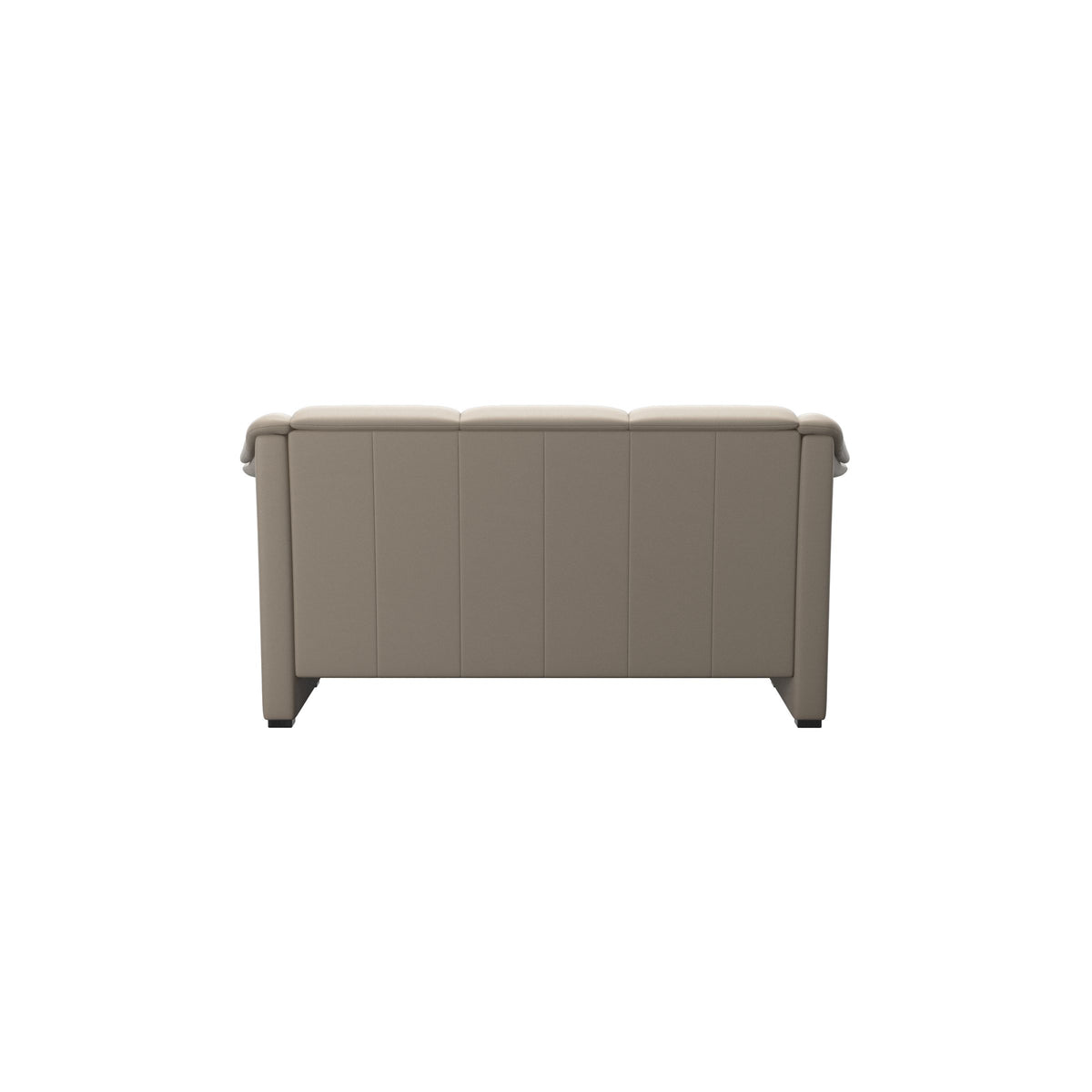 Stressless Oslo 2-Seater Sofa with Wood in Paloma Mushroom, Brown, rear three-quarter view
