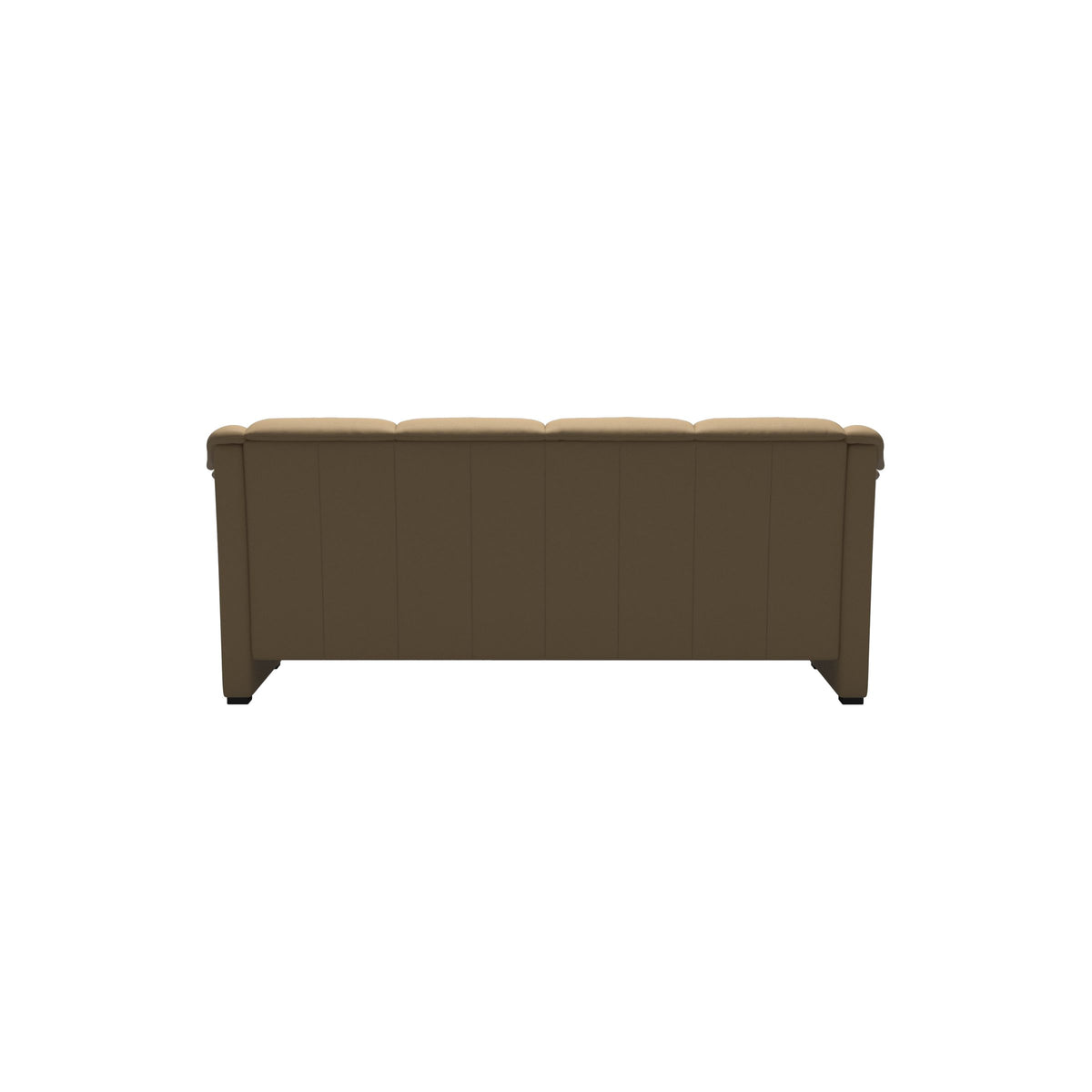 Stressless Oslo 3-Seater Sofa with Wood in Paloma Sand, Oak, rear three-quarter view
