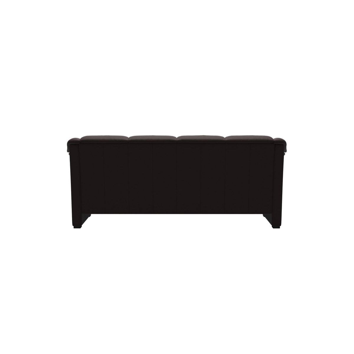 Stressless Oslo 3-Seater Sofa with Wood in Paloma Chocolate, Brown, rear three-quarter view