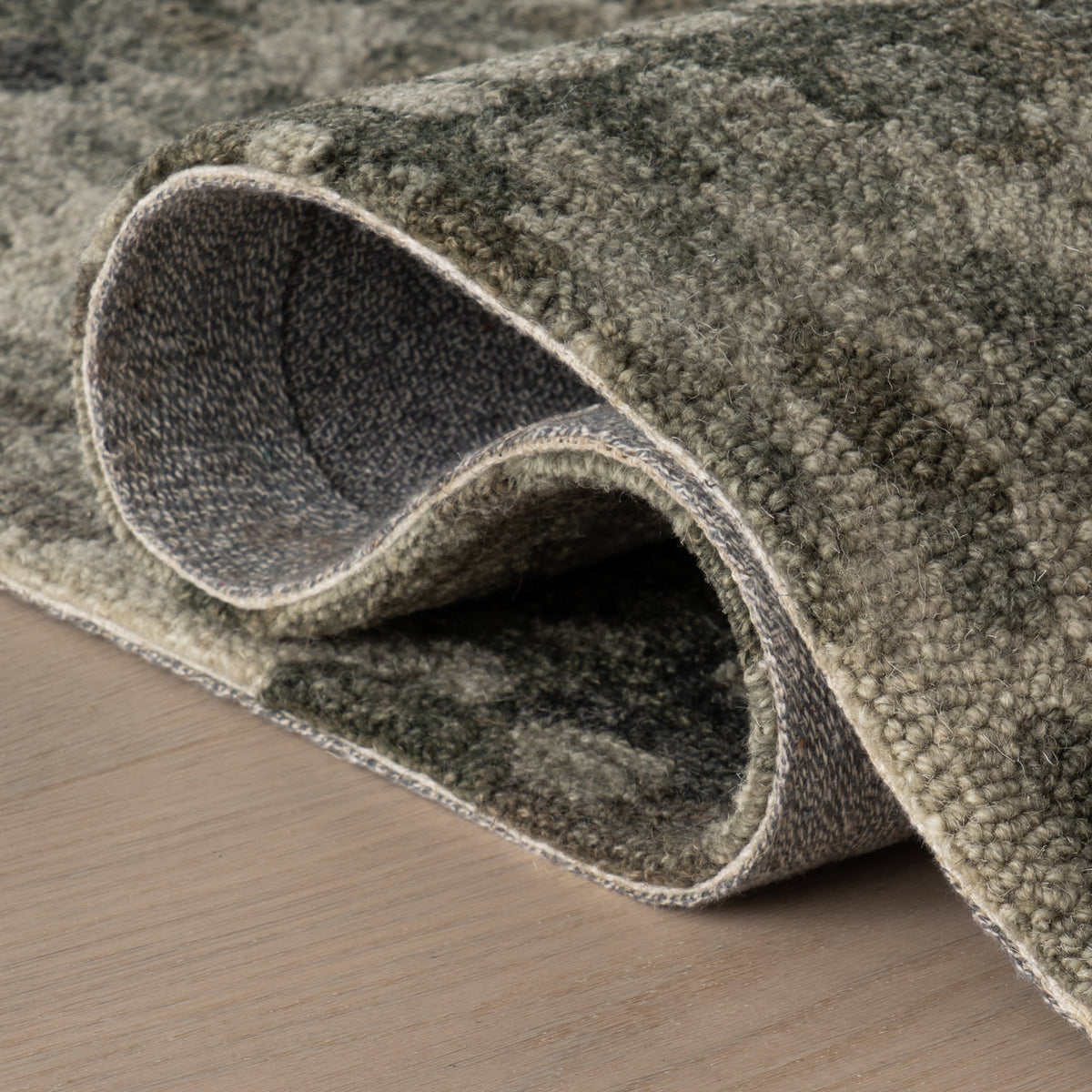 Dash & Albert Paint Chip Hand Micro Hooked Wool Rug in Forest, photo 6