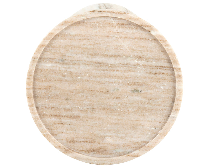 Antique White Marble with Dark Kettle Black Iron | Viola Accent Table | Valley Ridge Furniture