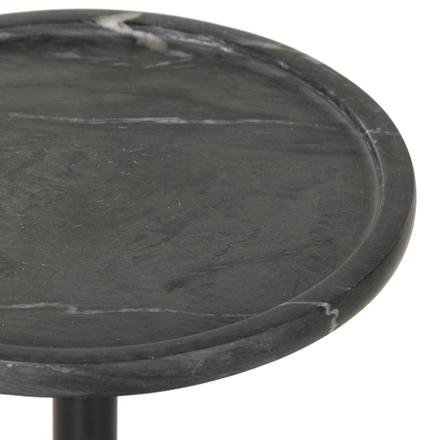 Black Marble with Dark Kettle Black Iron | Viola Accent Table | Valley Ridge Furniture