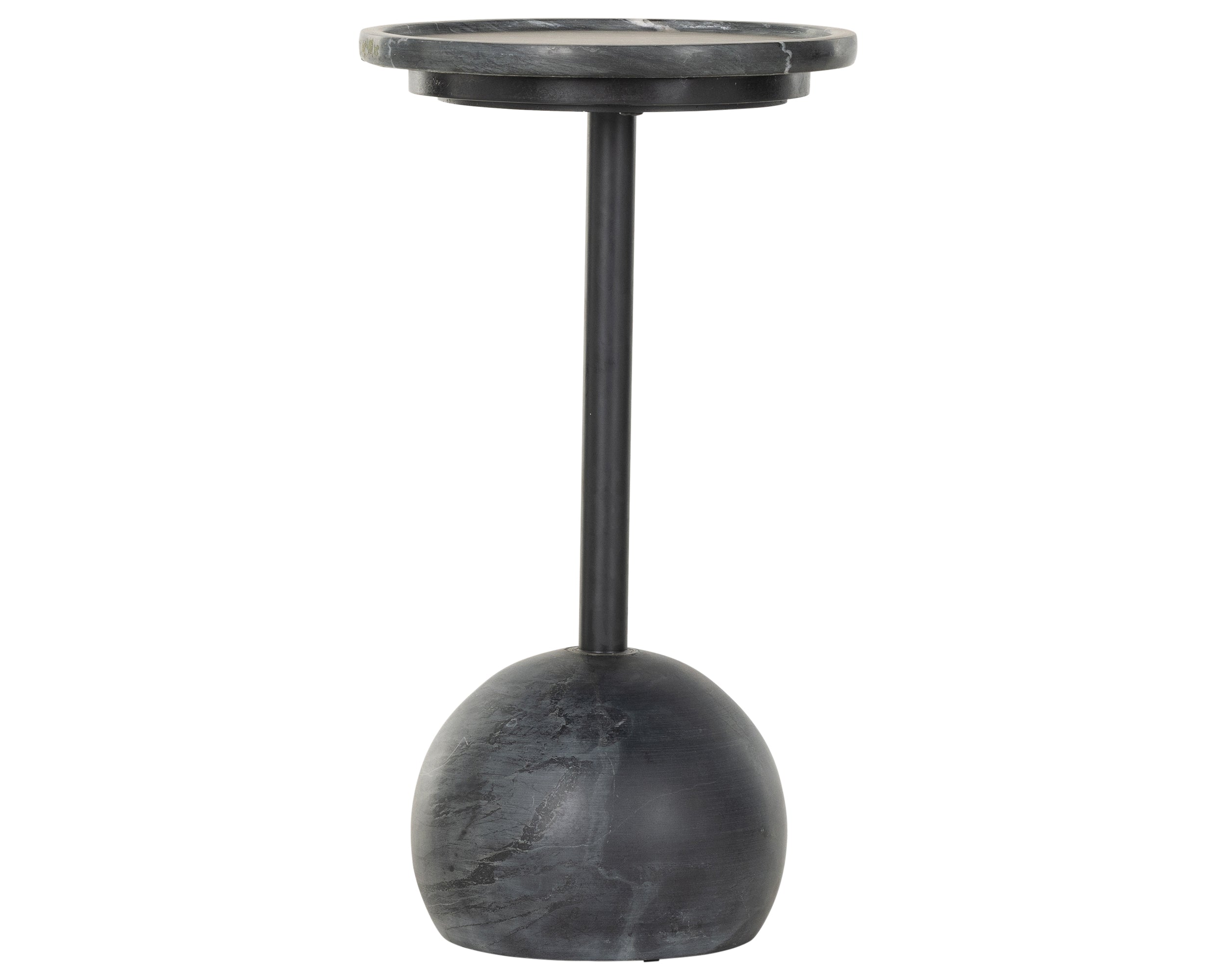 Black Marble with Dark Kettle Black Iron | Viola Accent Table | Valley Ridge Furniture