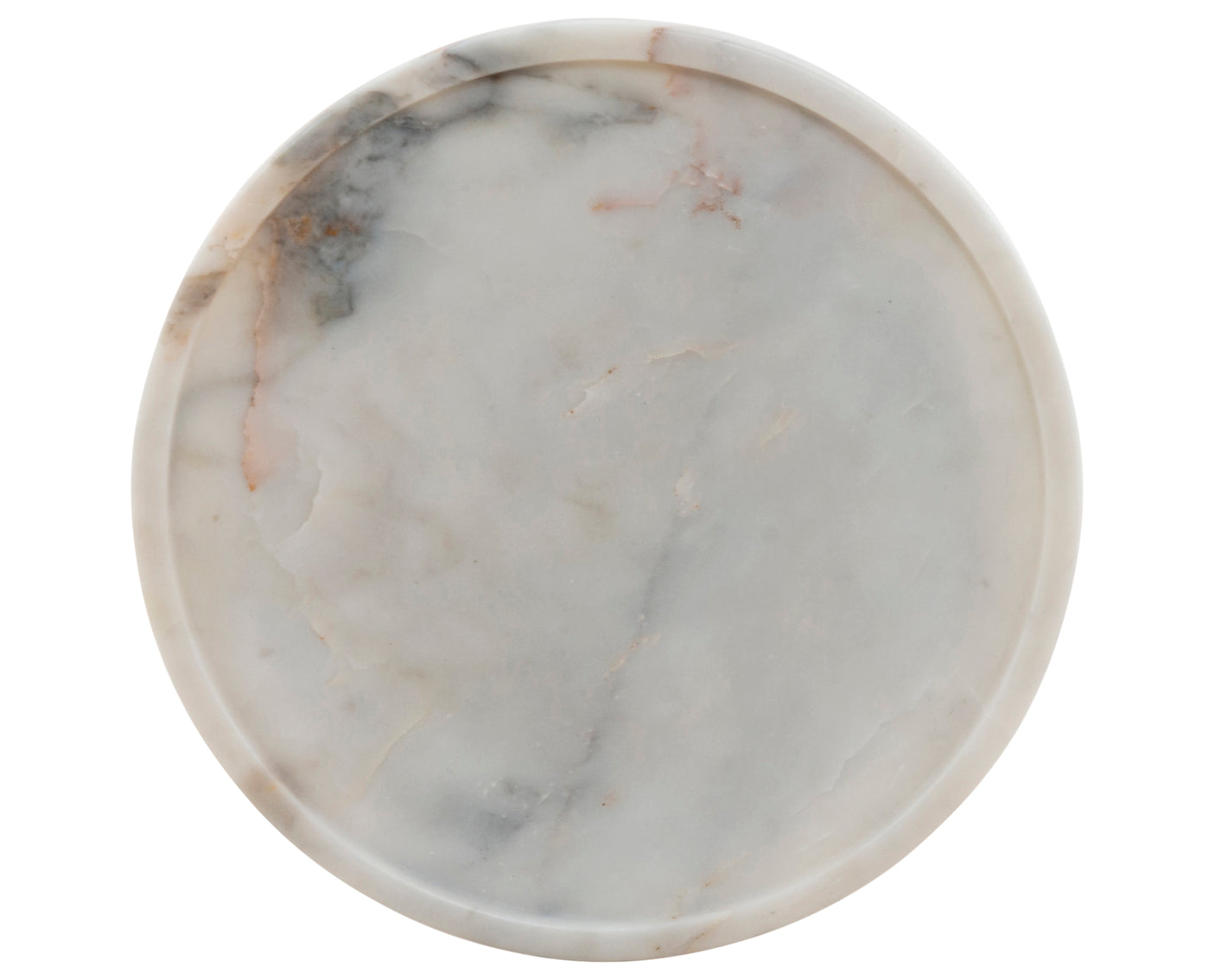 Polished White Marble with Dark Kettle Black Iron | Viola Accent Table | Valley Ridge Furniture