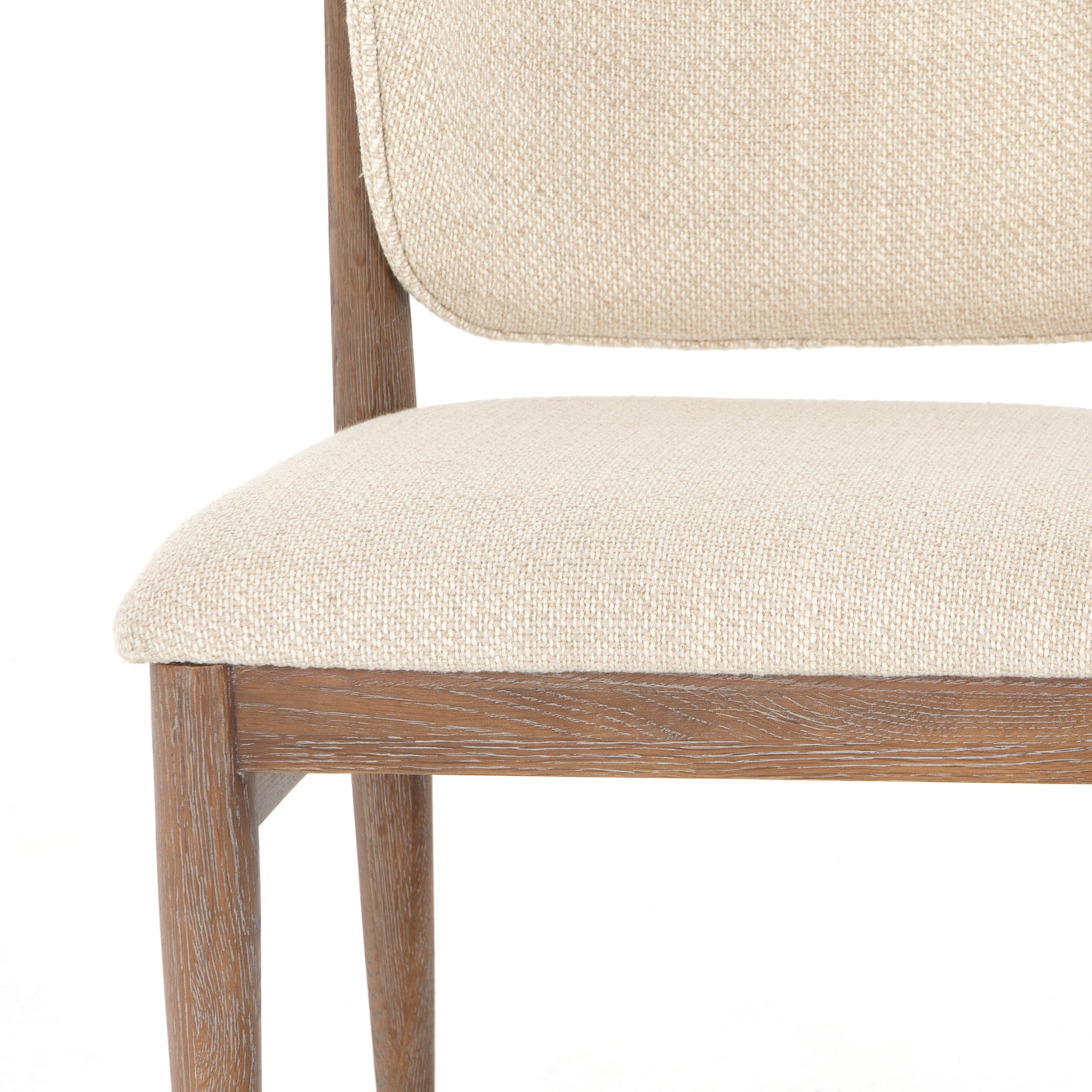 Irving Taupe Fabric with Pecan Whitewash Nettlewood | Joren Dining Chair | Valley Ridge Furniture