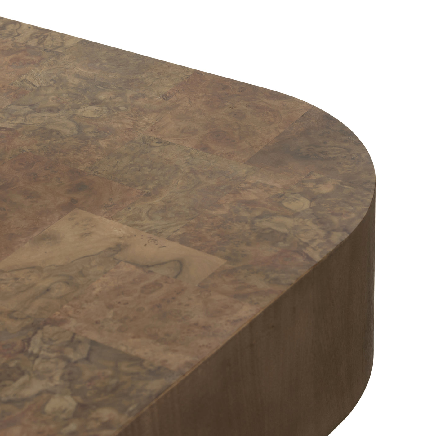 Warm Umber Burl & Dark Mahogany with Black Plywood | Blanco Coffee Table | Valley Ridge Furniture