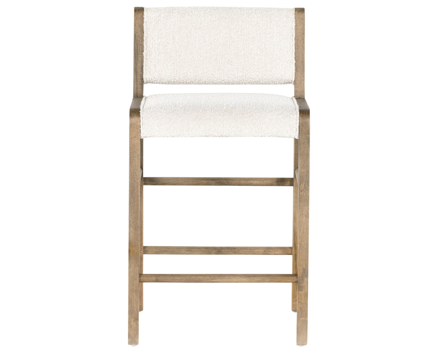 Knoll Natural Fabric with Weathered Drift Parawood (Counter Height) | Charon Bar/Counter Stool | Valley Ridge Furniture