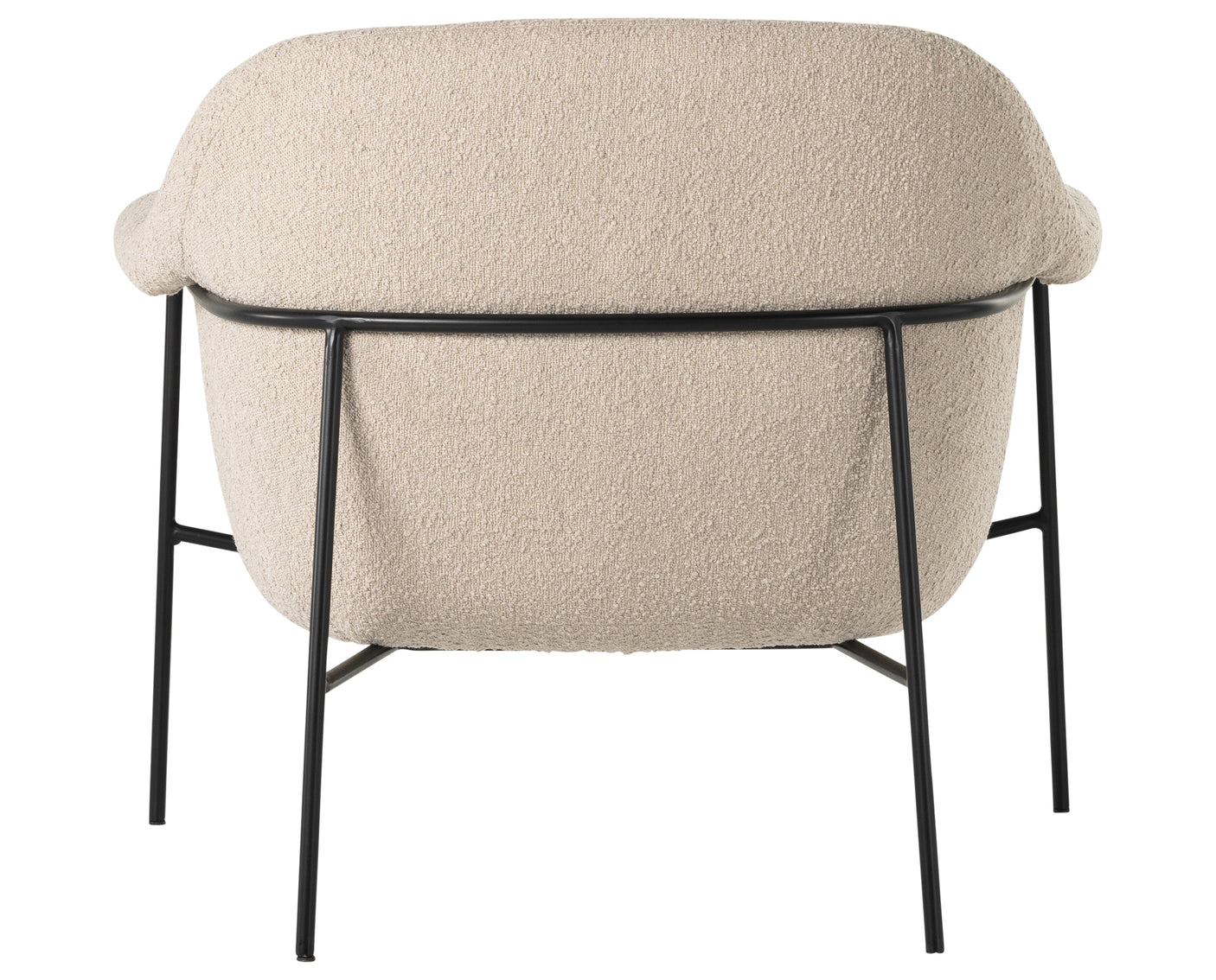 Knoll Sand Fabric with Matte Ebony Iron | Suerte Chair | Valley Ridge Furniture