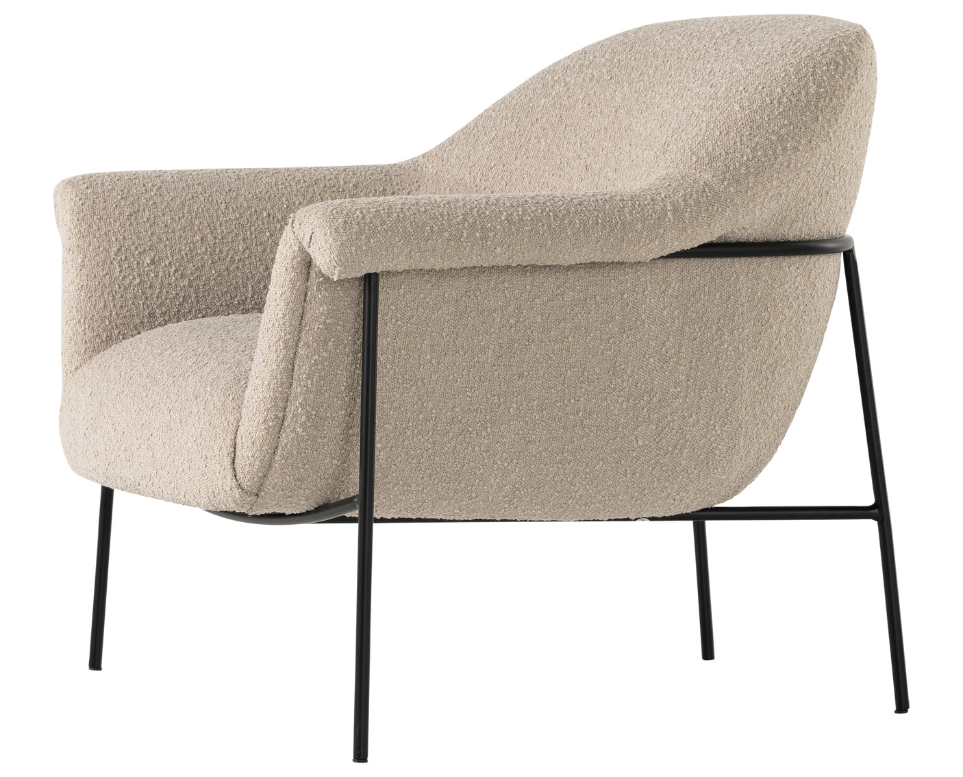 Knoll Sand Fabric with Matte Ebony Iron | Suerte Chair | Valley Ridge Furniture